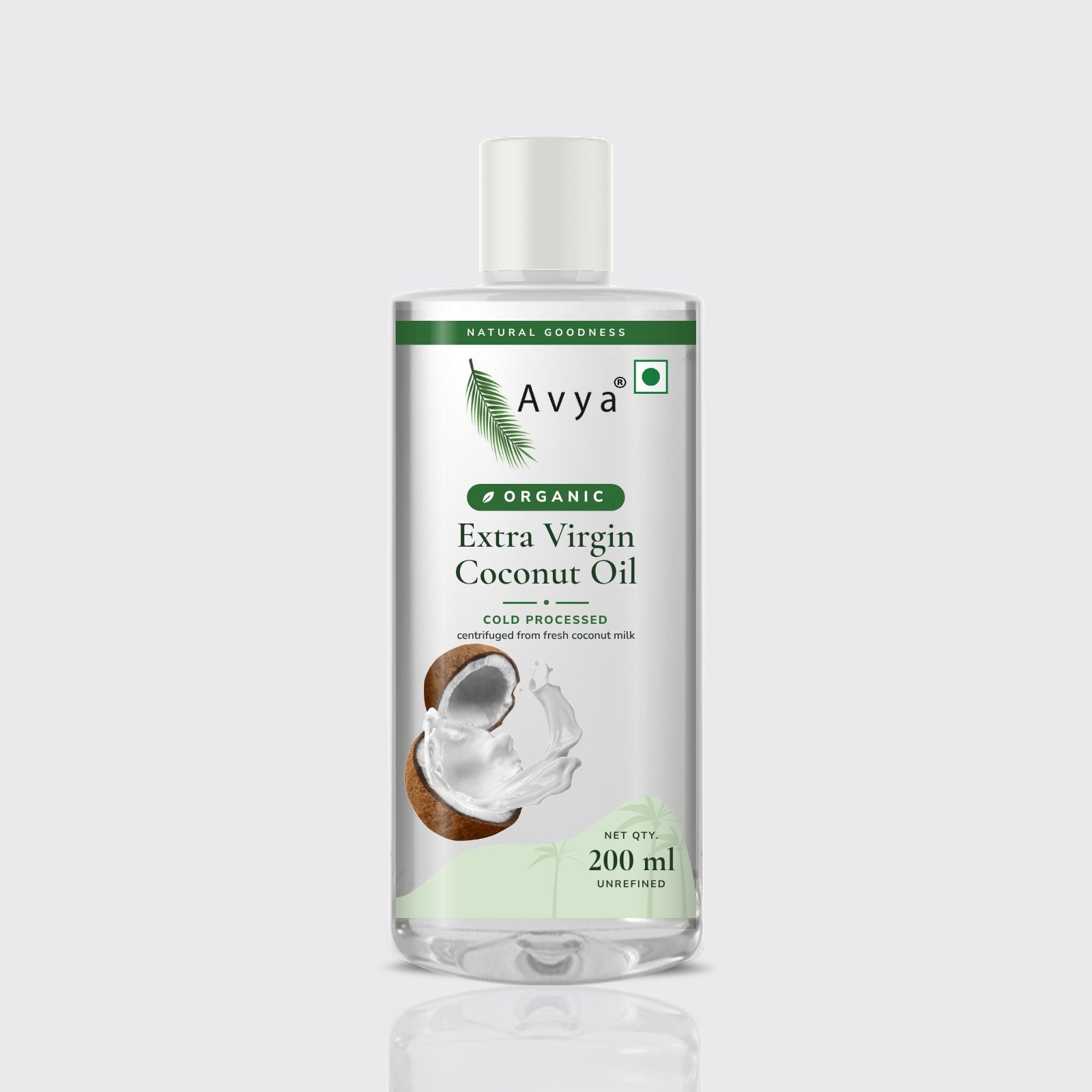 Avya Organic Extra Virgin Coconut Oil 200 ml bottle