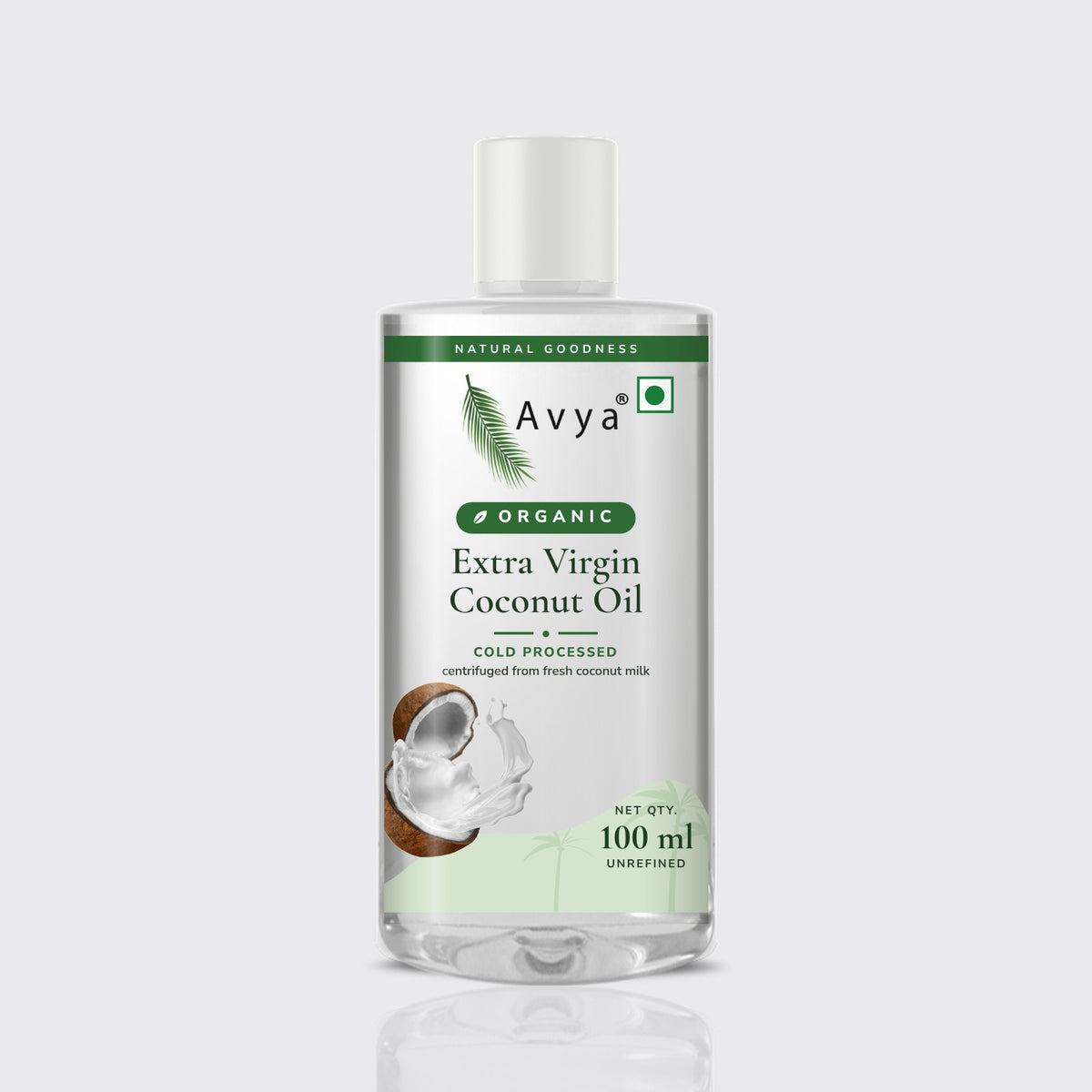 Avya Organic Extra Virgin Coconut Oil 100 ml bottle